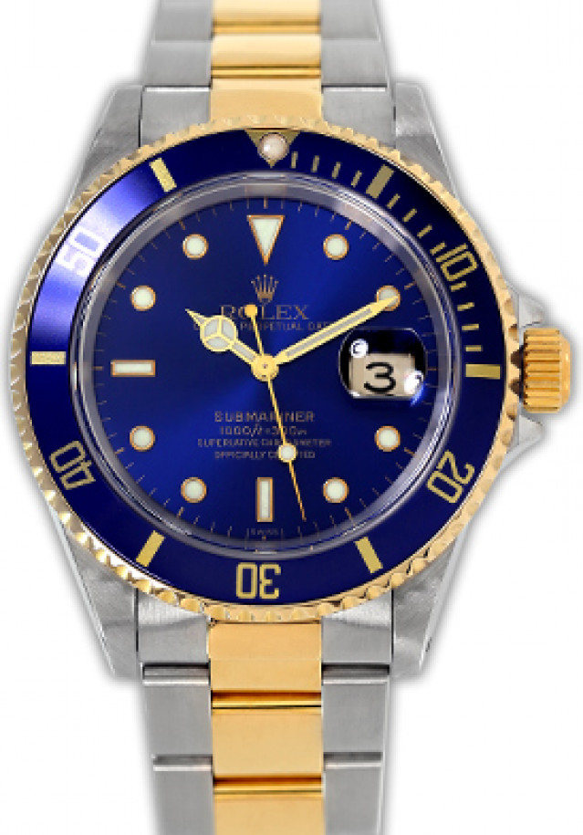Rolex Submariner 16613 Gold & Steel Blue 1999