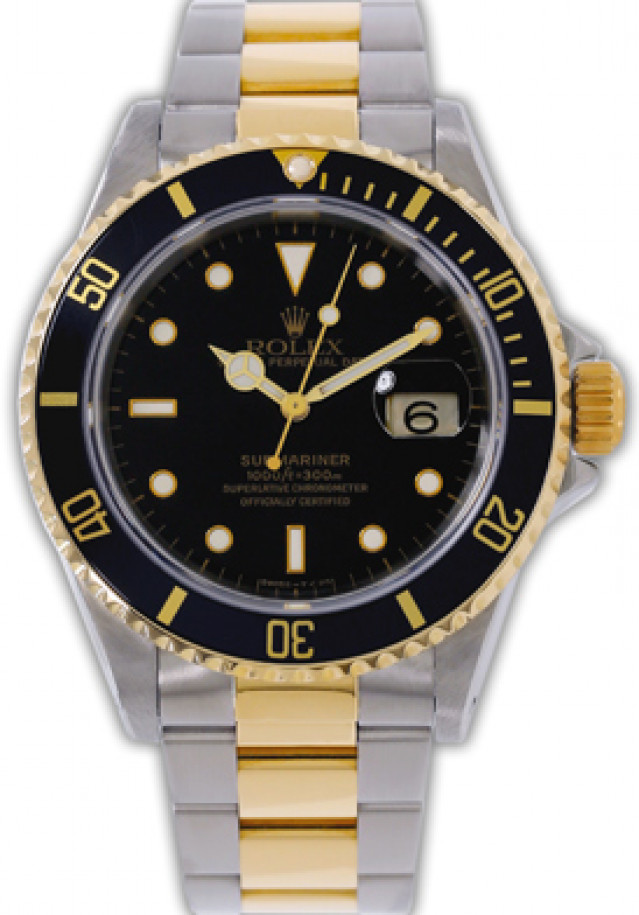 Rolex Submariner 16613 Gold & Steel with Black Dial