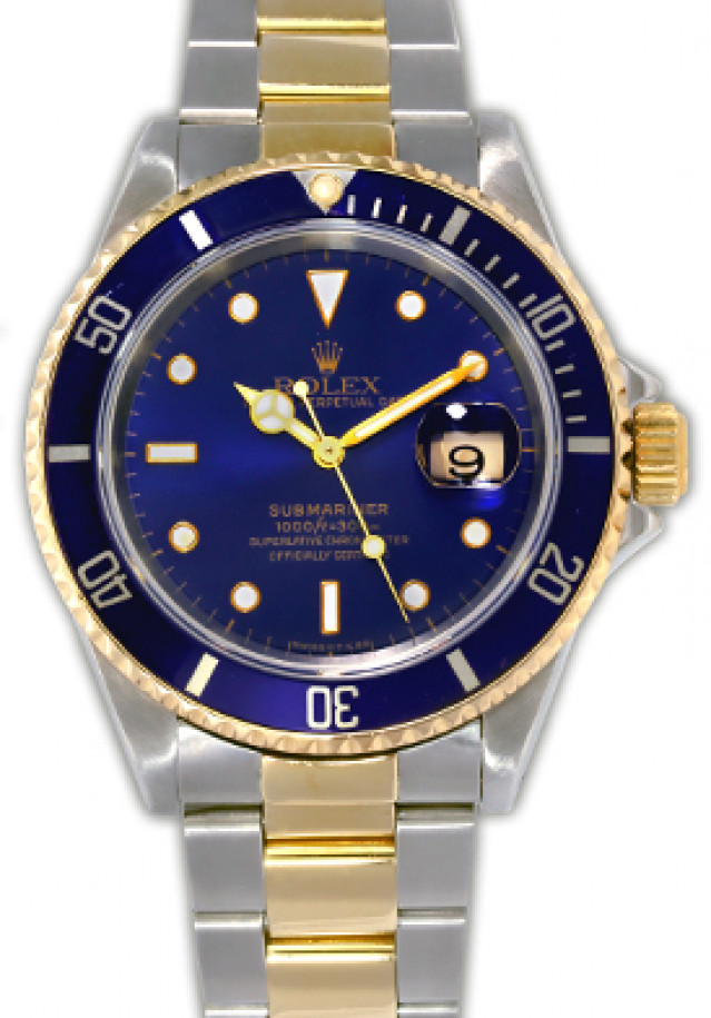 Rolex Submariner 16613 Gold & Steel with Blue Dial
