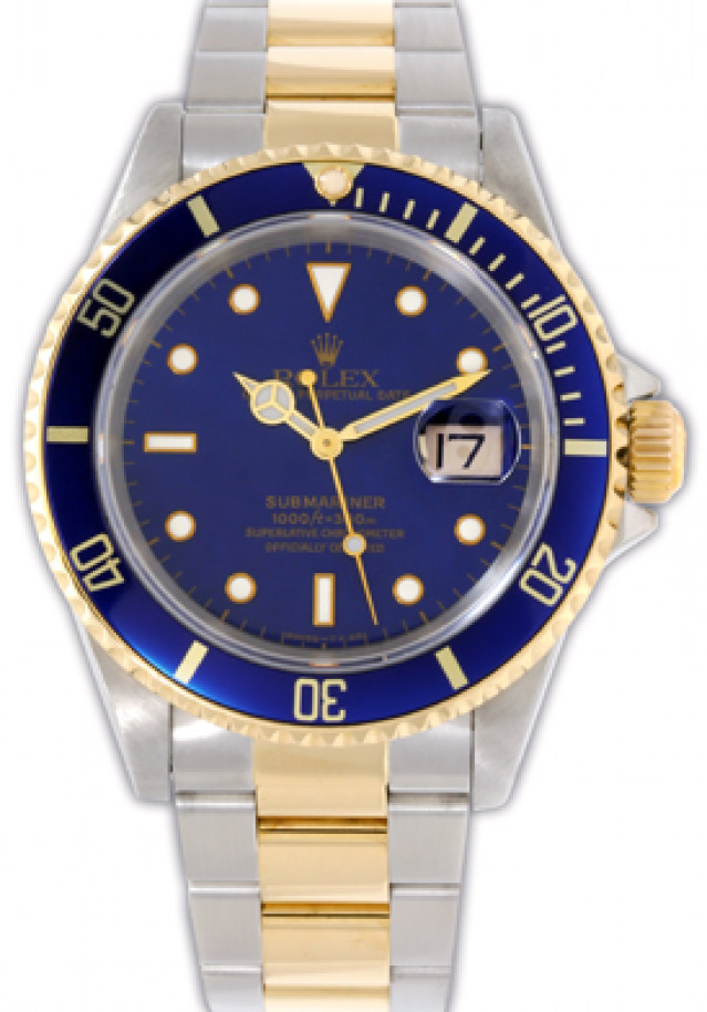 Rolex Submariner 16613 Gold & Steel Blue 1995