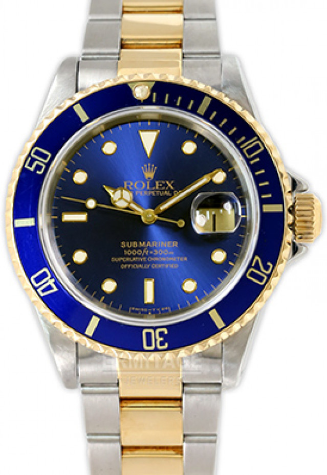 Rolex Submariner 16613 Gold & Steel Blue 1991