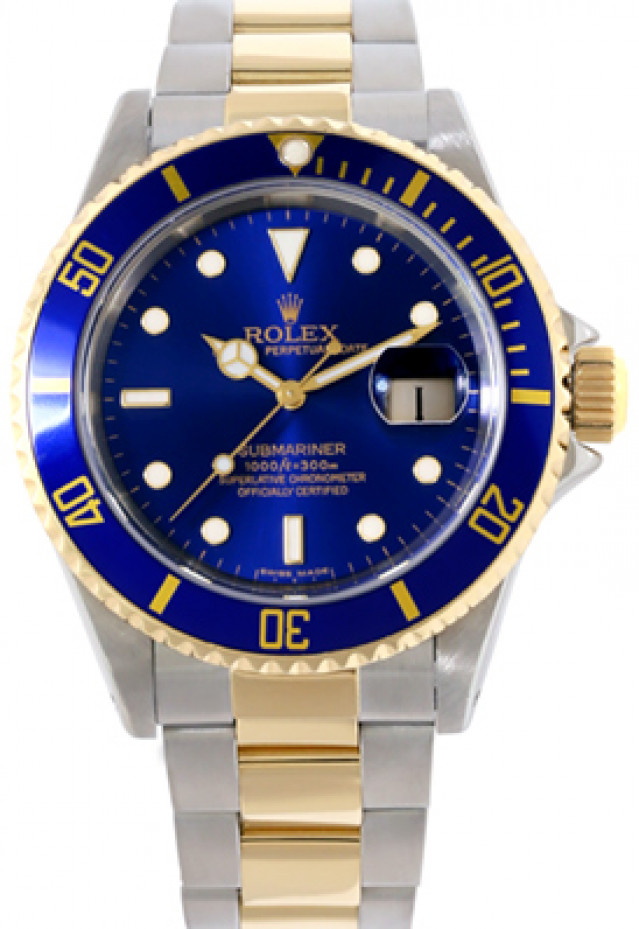 40 mm Rolex Submariner 16613 Gold & Steel on Oyster Pre-Owned