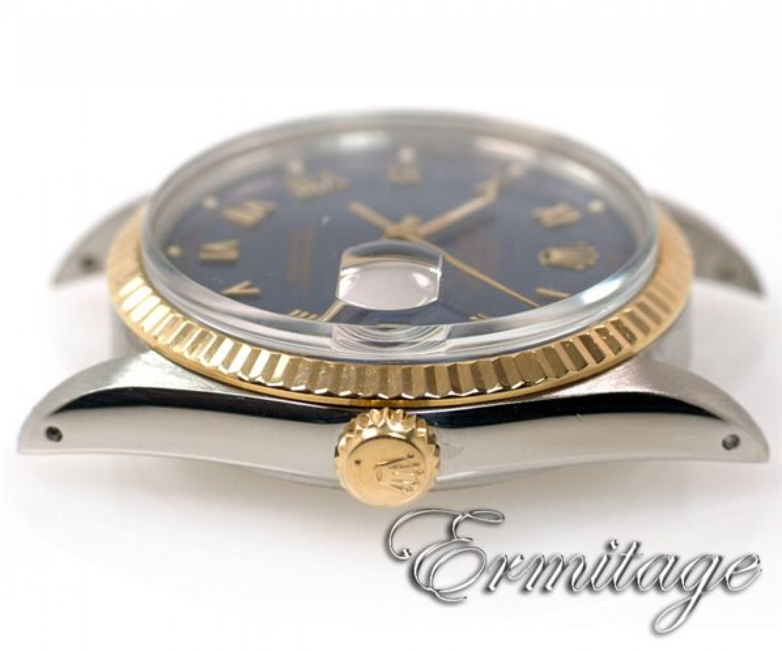 Pre-Owned Rolex Datejust 16013 Gold & Steel with Blue Dial