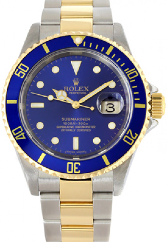 Used Gold & Steel on Oyster Rolex Submariner 16613 40 mm