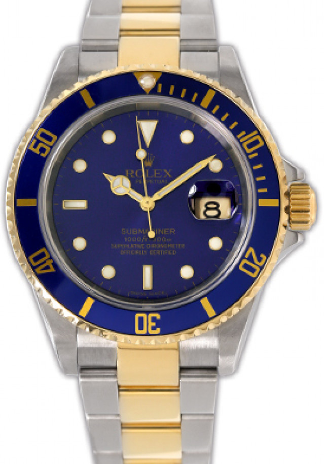 Gold & Steel on Oyster Rolex Submariner 16613 40 mm