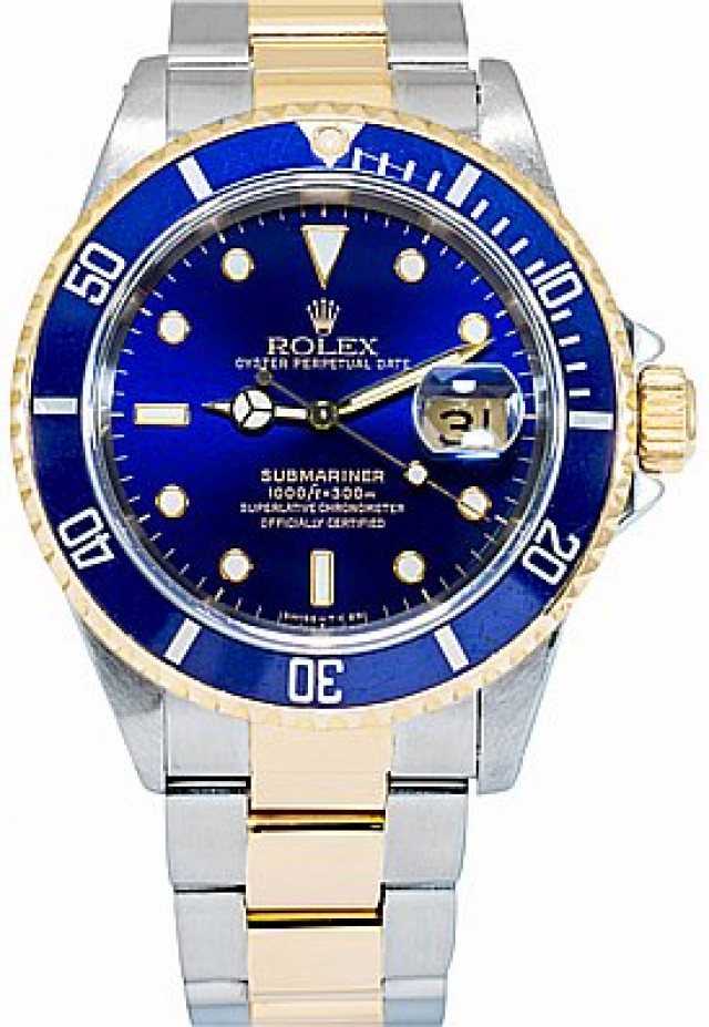 1998 Blue Rolex Submariner Ref. 16613