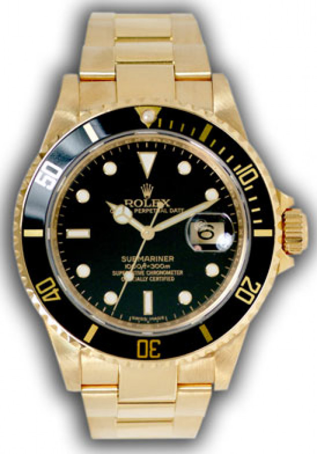 Rolex 16618 Yellow Gold on Oyster Black