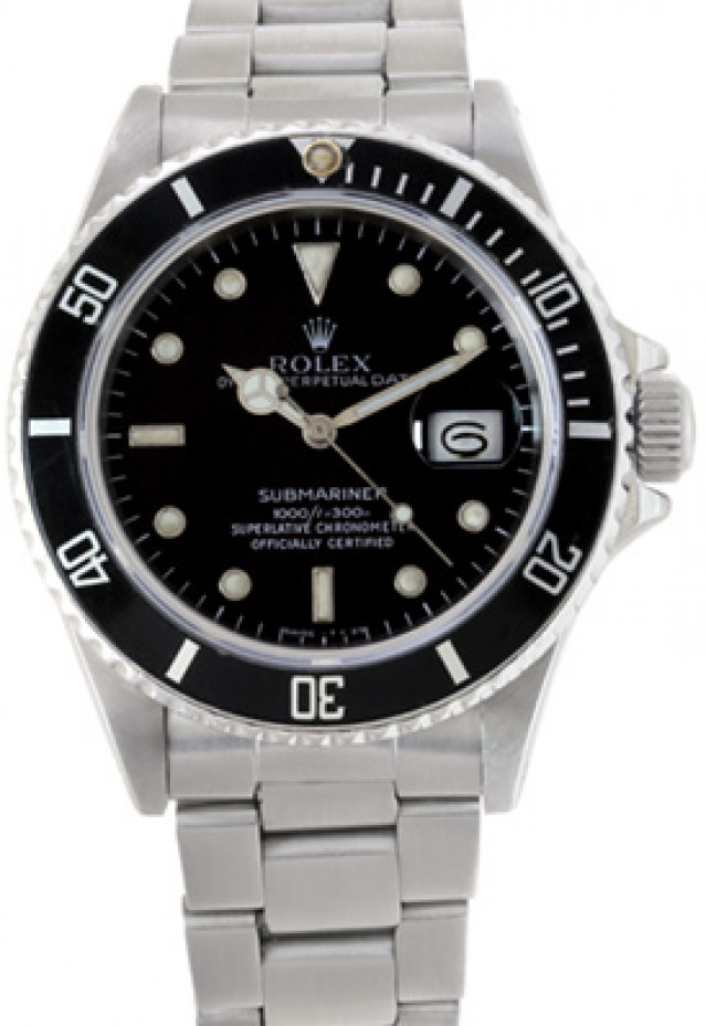 40 mm Black Rolex Submariner 168000