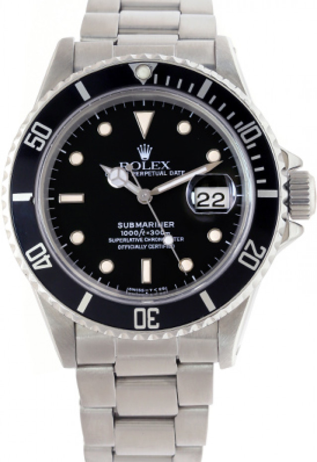 Steel on Oyster Rolex Submariner 168000 40 mm