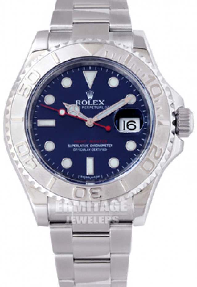 Rolex 116622 Platinum & Steel on Oyster Blue