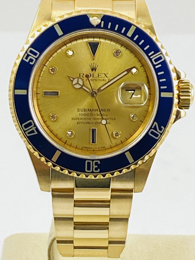 Rolex 16618 Yellow Gold on Oyster Blue