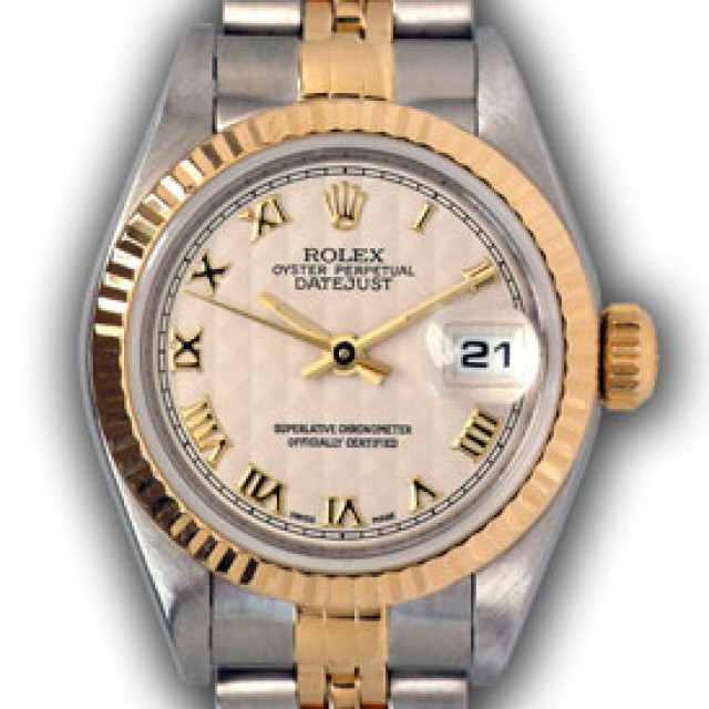 Rolex Datejust 79173 Gold & Steel with White Dial & Roman Markers