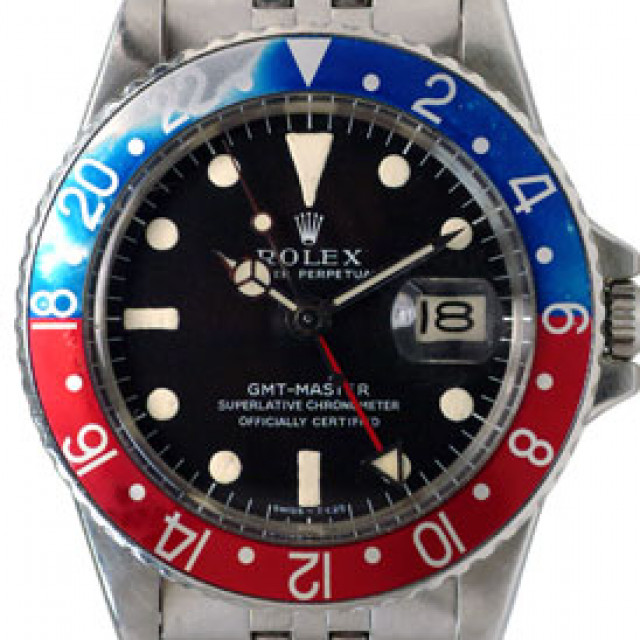 Vintage Rolex GMT-Master 1675 Steel Year 1966 with Black Dial