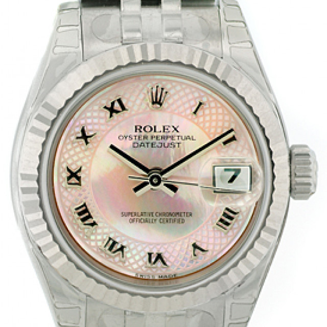 Rolex 179174 White Gold & Steel on Jubilee White Mother Of Pearl with Gold Roman