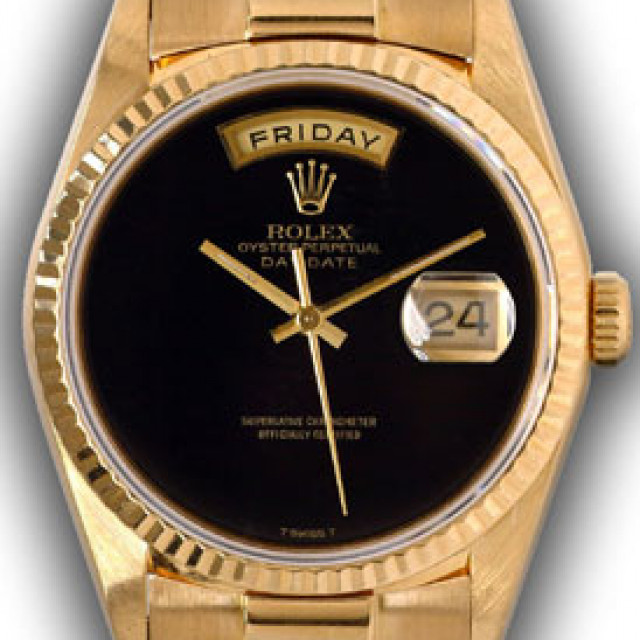 President Rolex Day-Date 18238 with Black Onyx Dial