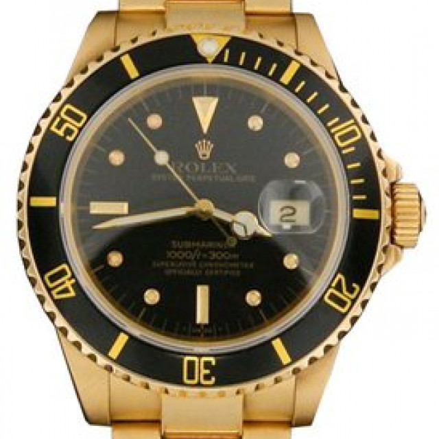 Rolex 16808 Yellow Gold on Oyster Black