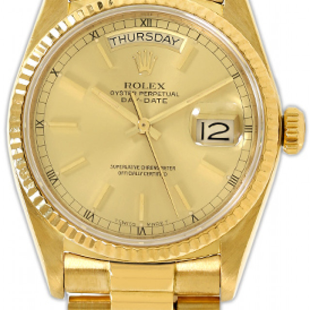 Rolex Day-Date 18038 Gold Champagne 1985