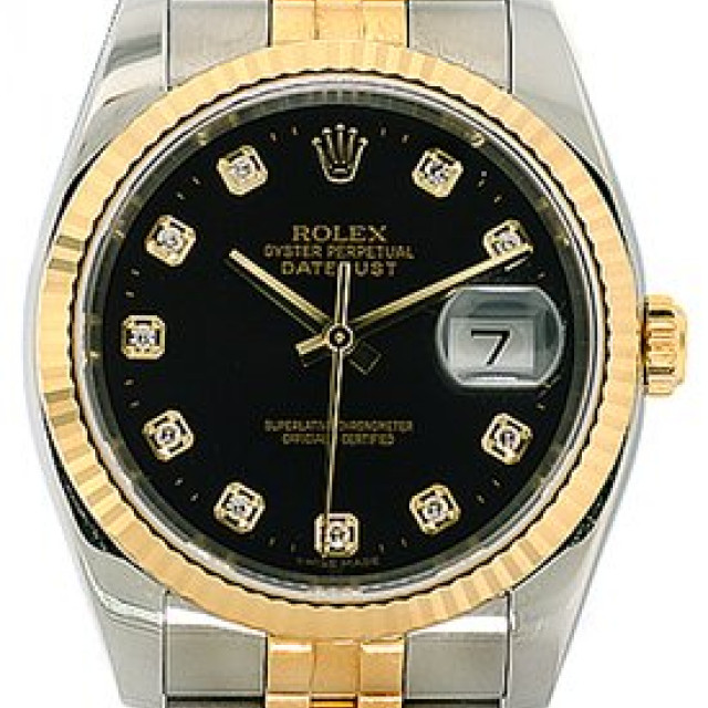 Rolex Datejust 116233 with Diamonds on Black Dial