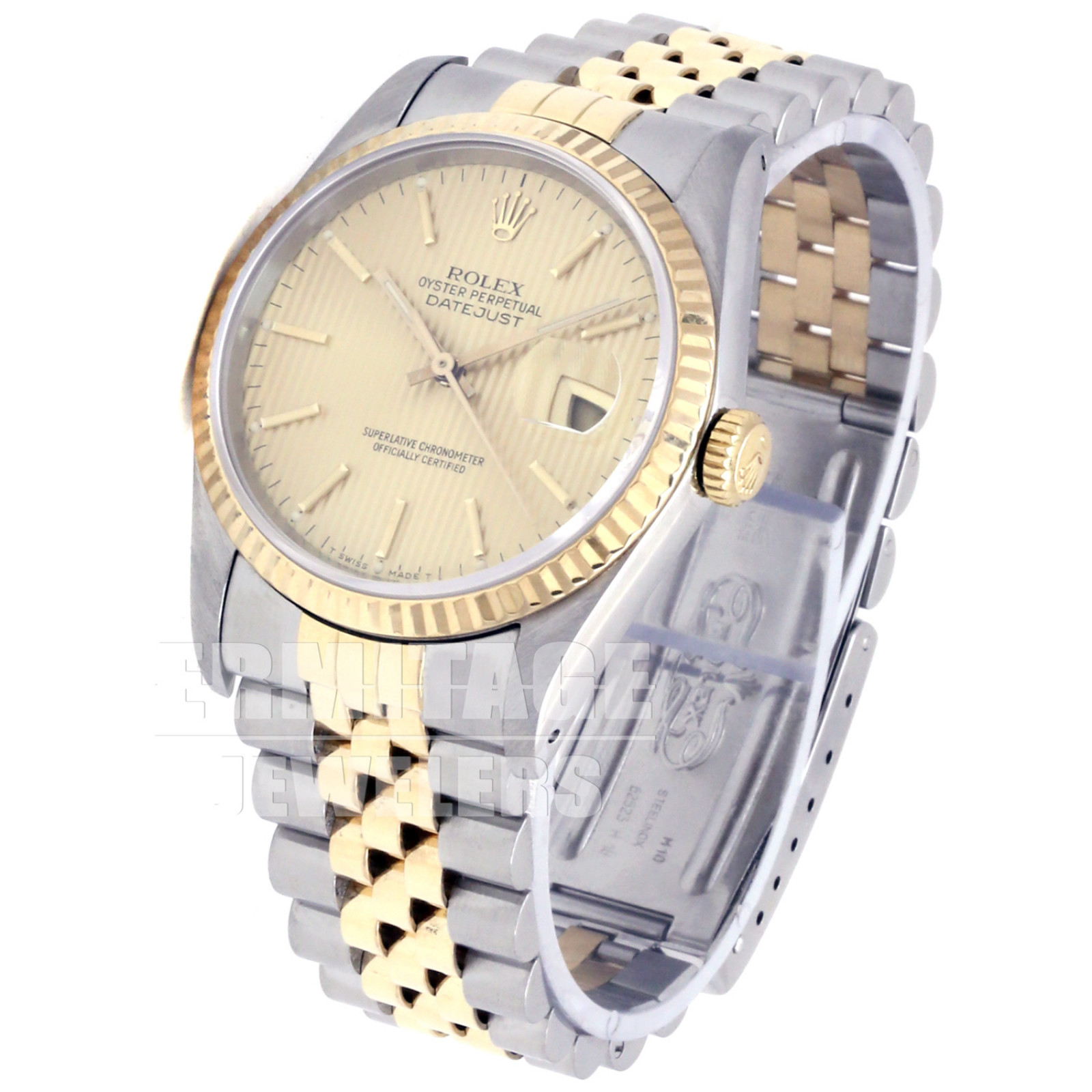 Rolex Datejust 16233 with Champagne Tapestry Dial