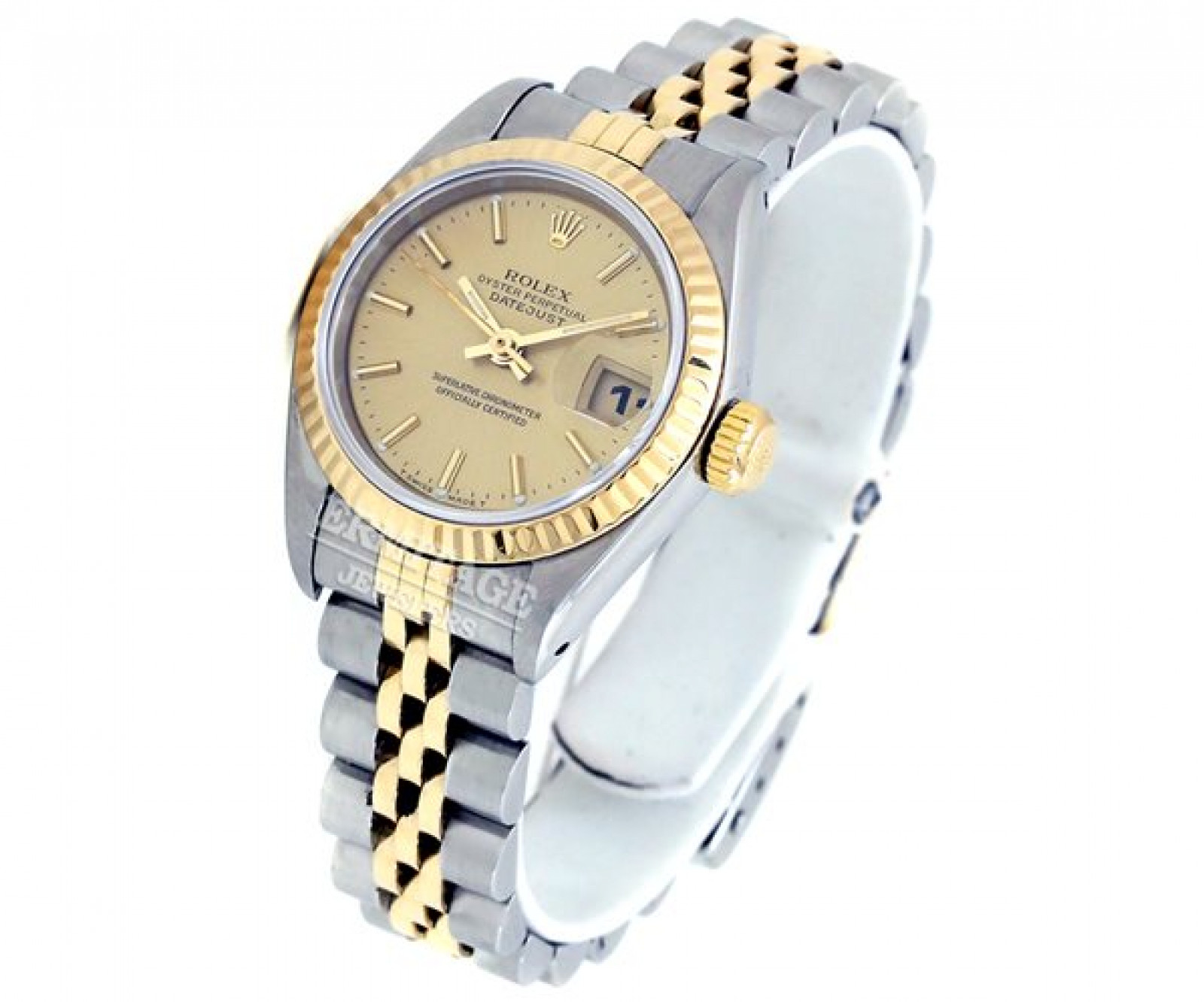 Pre-Owned Gold & Steel Rolex Datejust 69173 Year 1990