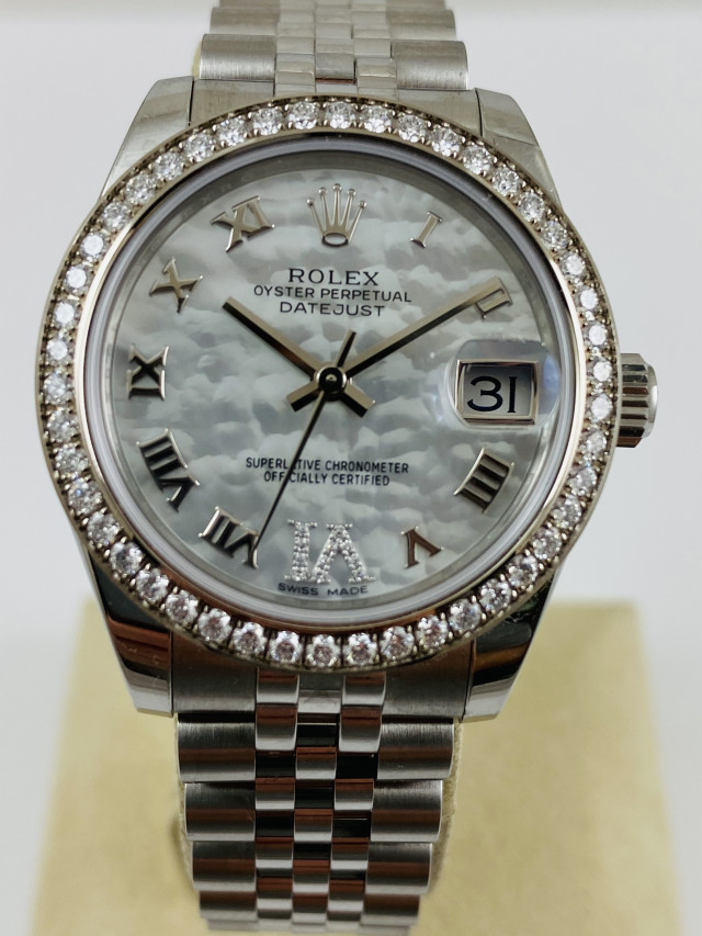 Rolex Mid-Size Ladies Diamond Watch 178384 Unworn 2020