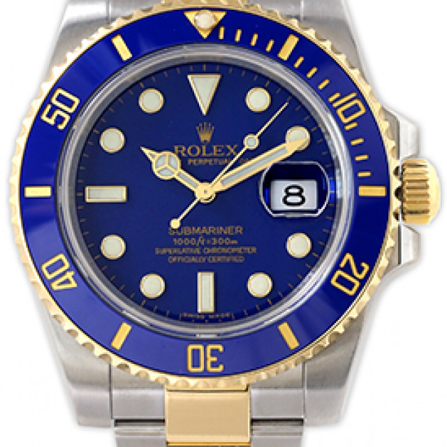 Rolex Submariner 116613 Gold & Steel Blue 2009