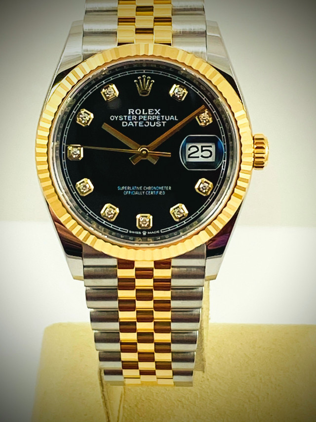 Unworn Diamond Rolex Datejust 126233 Yellow Gold & Steel