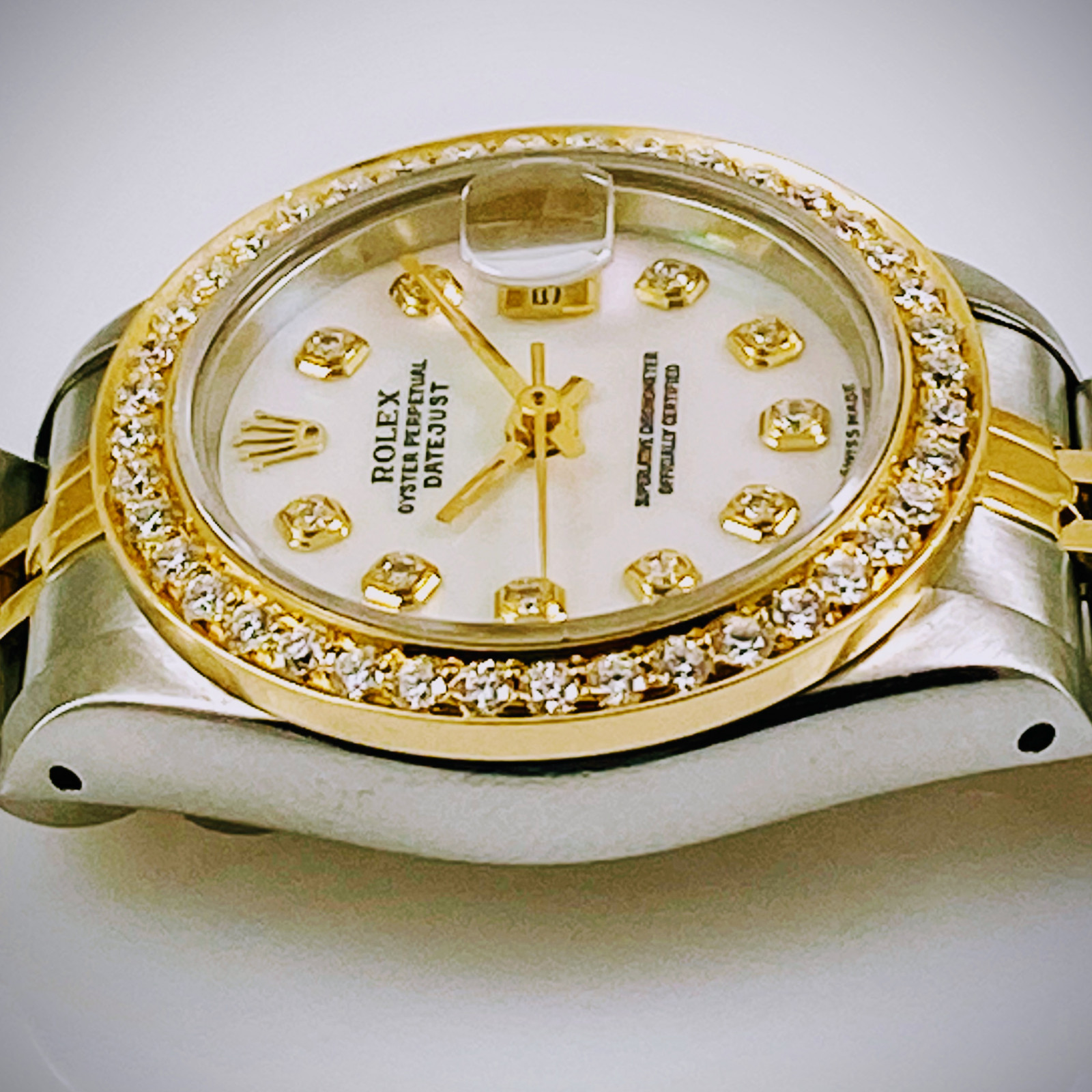 Dimond Rolex Datejust Ref. 69173 Mother Of Pearl Dial