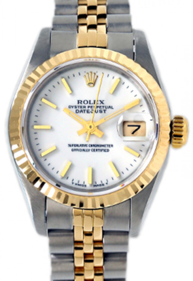 Rolex Datejust 69173 Gold & Steel  White Dial Excellent Condition