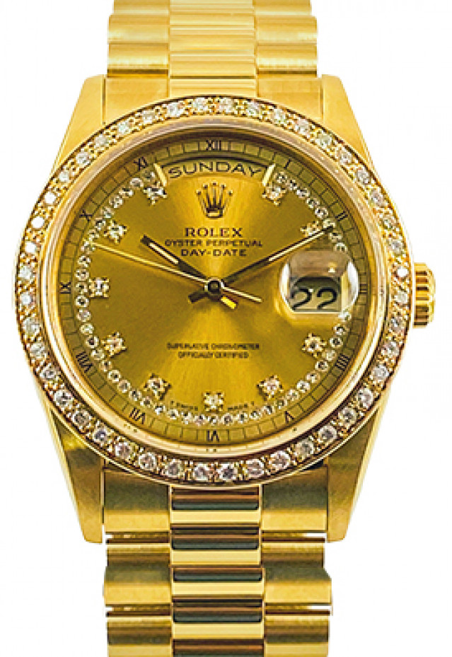 Rolex 18348 Factory Original Diamonds Mint Condition.