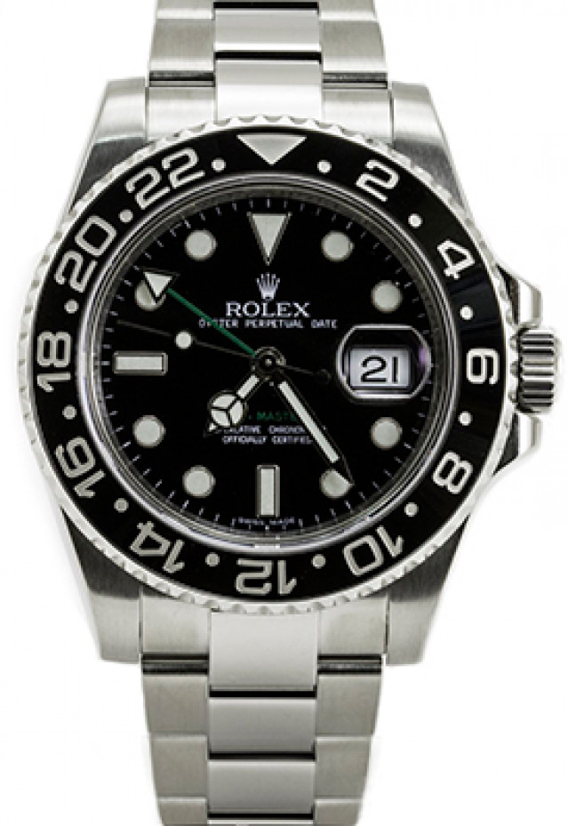 Rolex 116710 Steel on Oyster, Black Ceramic Black