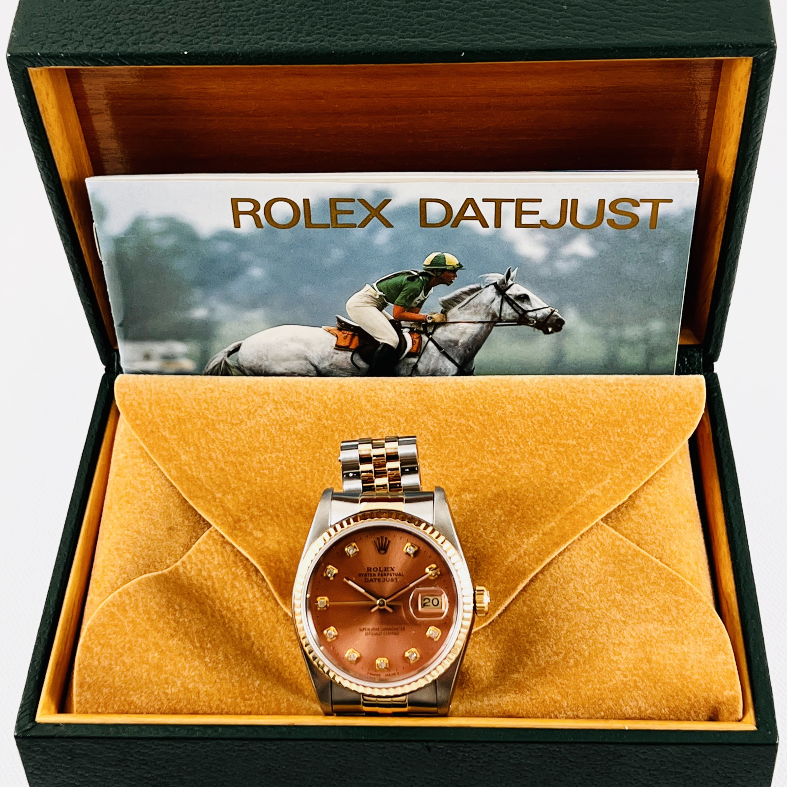Rolex 16233 Custom Salmon Diamond Dial