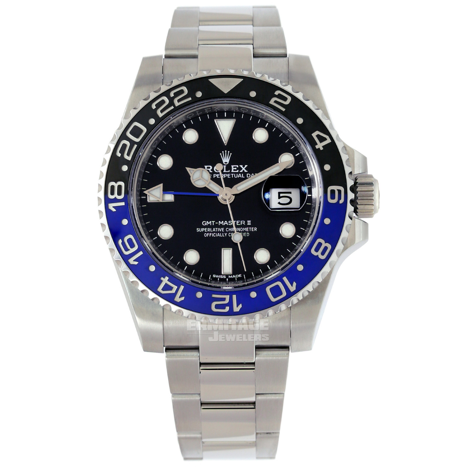 40 mm Rolex GMT-Master II 116710BLNR Steel on Oyster with Black Dial