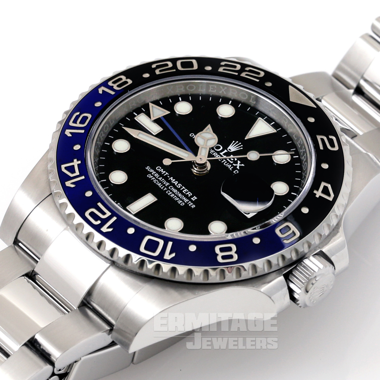 40 mm Rolex GMT-Master II 116710BLNR Steel on Oyster with Black Dial