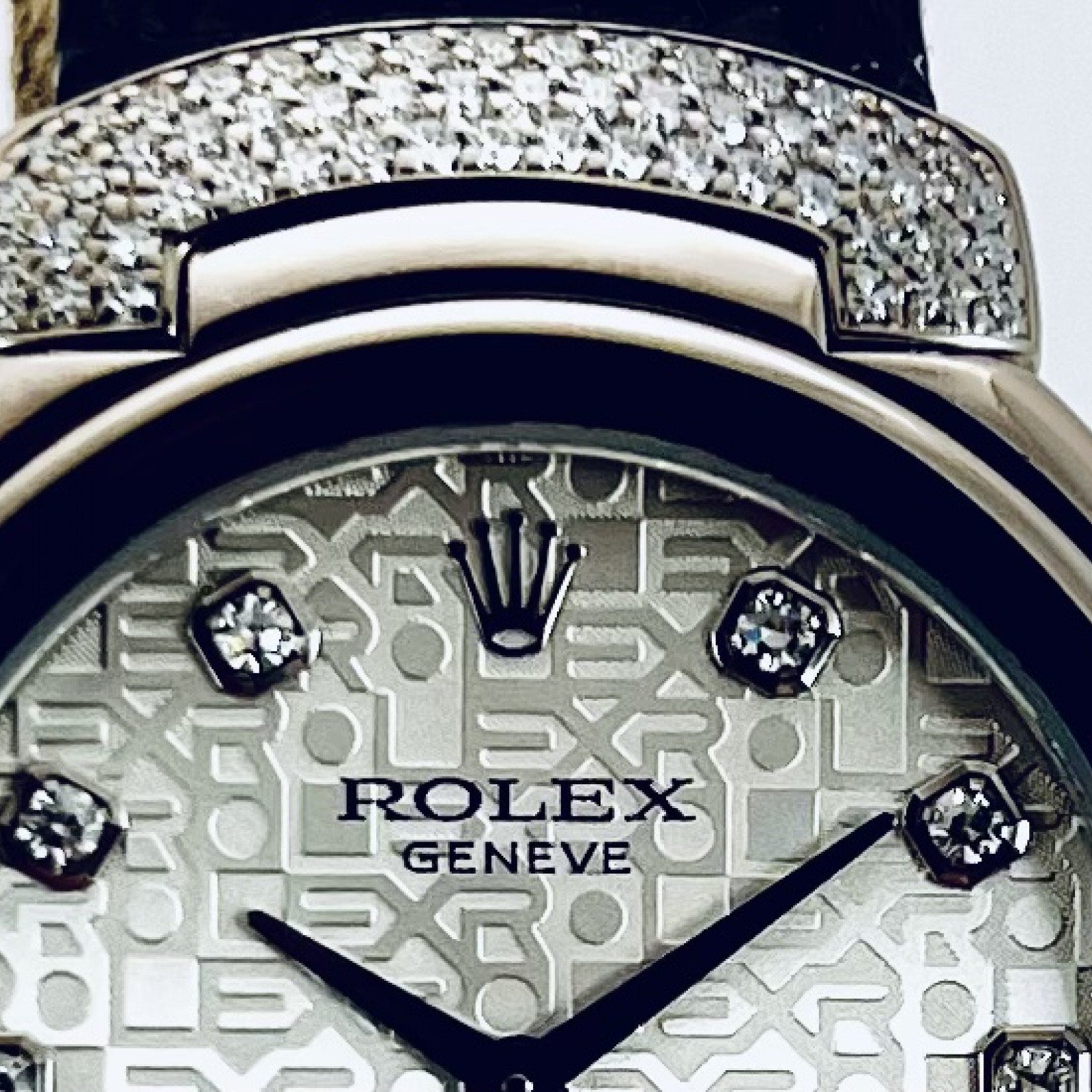 Diamond Rolex Cellini 6682 18 KT Gold