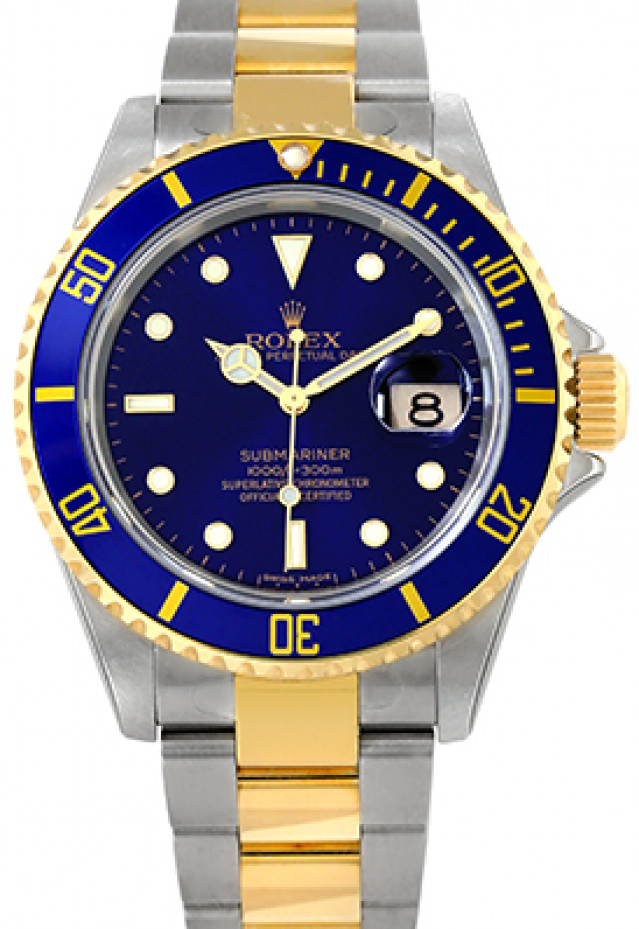 Blue Rolex Submariner 16613  Gold & Steel 2007