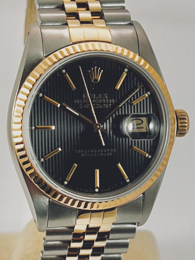 Rolex Datejust 16013 Black Tapestry Dial