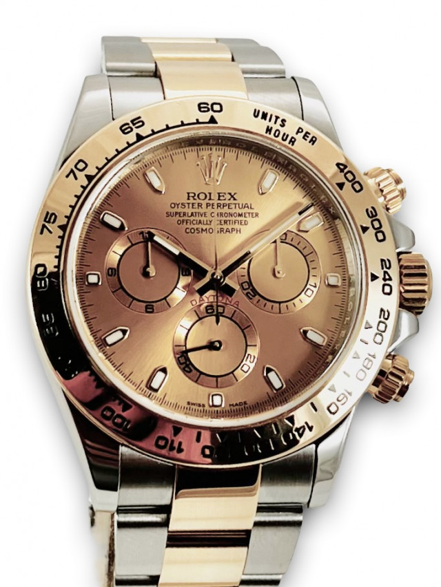 Rolex 116503 Yellow Gold & Steel on Oyster Black with Luminous Index on Gold