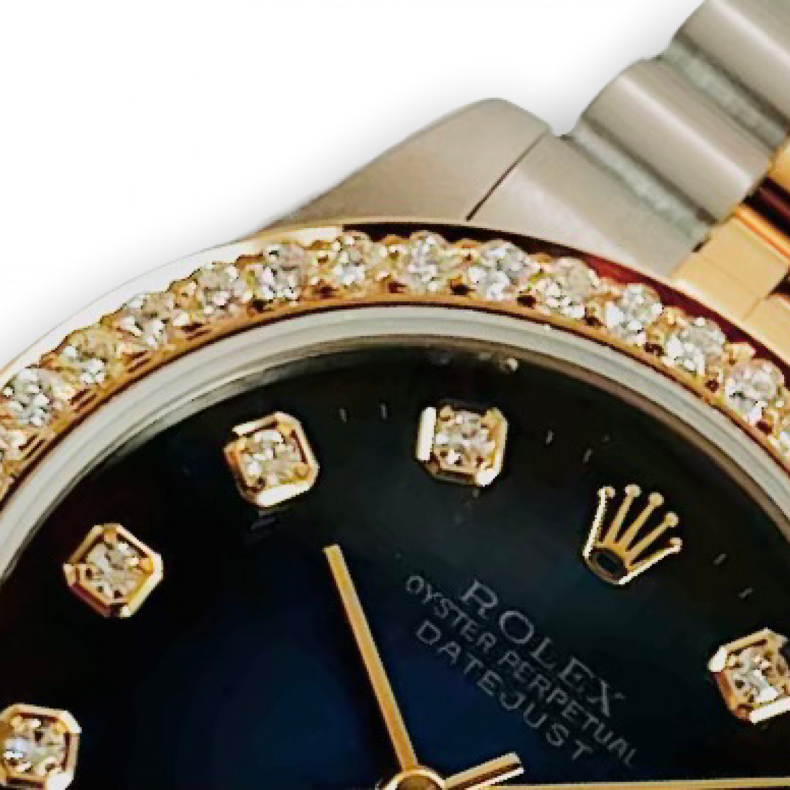 Mid Size Rolex Datejust 78273 Custom Set Diamond bezel