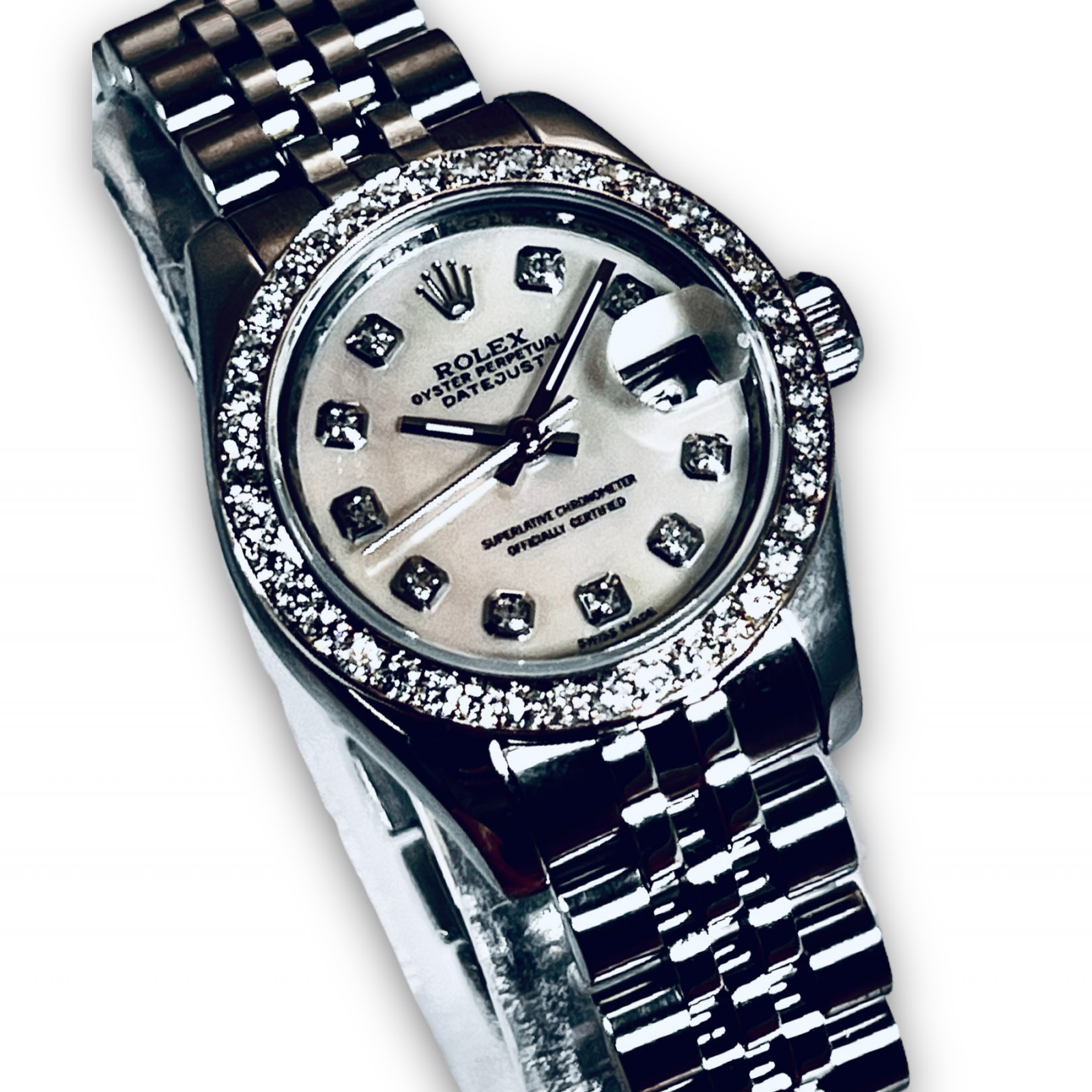 Rolex Datejust 179160 Custom Diamond Bezel & Dial