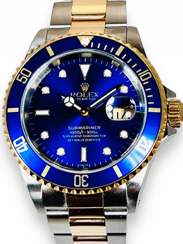 Rolex 16613 Yellow Gold & Steel on Oyster Blue