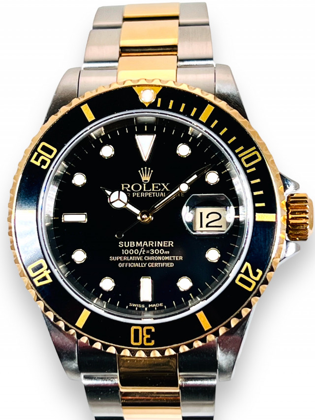 Rolex 16613 Yellow Gold & Steel on Oyster Black