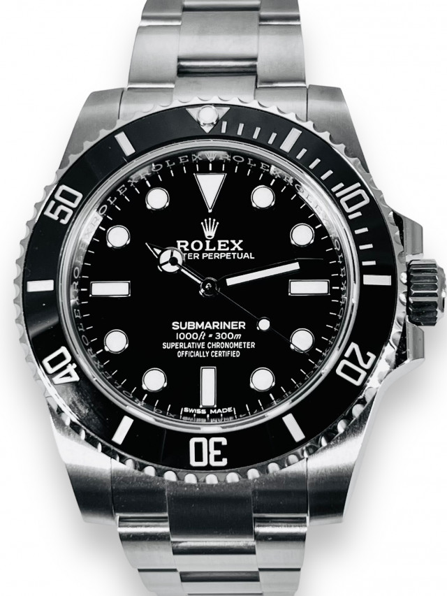 Rolex 114060 Steel on Oyster Black