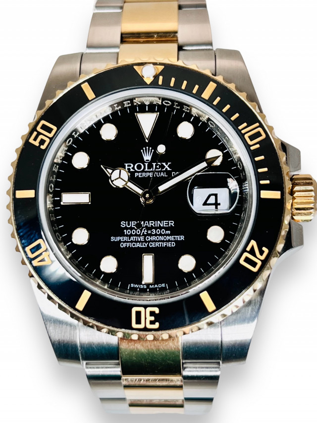 Rolex 116613 Yellow Gold & Steel on Oyster Black