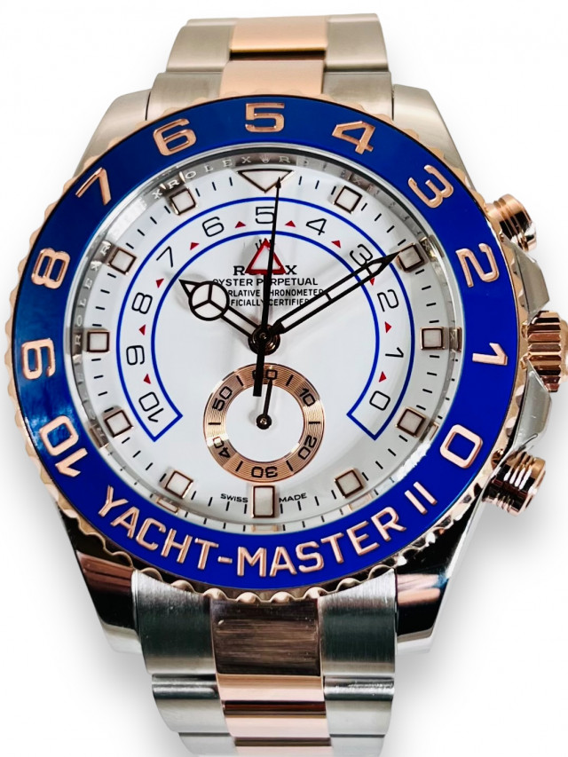 Rose Gold & Steel on Oyster Rolex Yacht-Master II 116681 44 mm