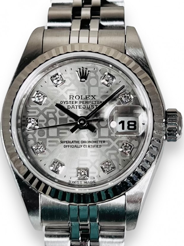 Rolex 79174 White Gold & Steel on Jubilee Rhodium with Silver Roman