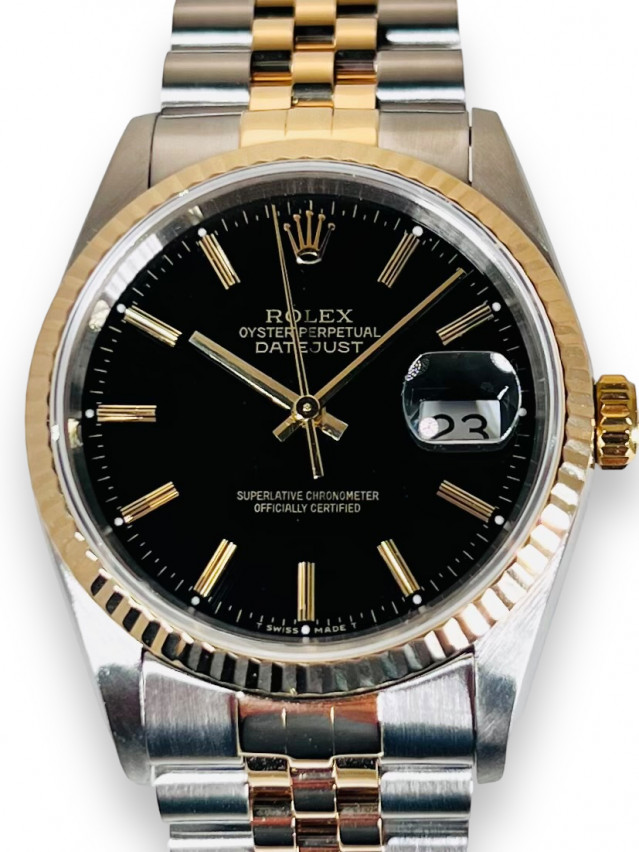 Men's Rolex Datejust 16233 Black Dial