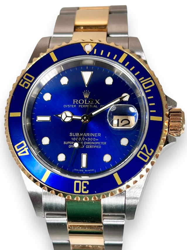 Rolex 16613 Yellow Gold & Steel on Oyster Blue