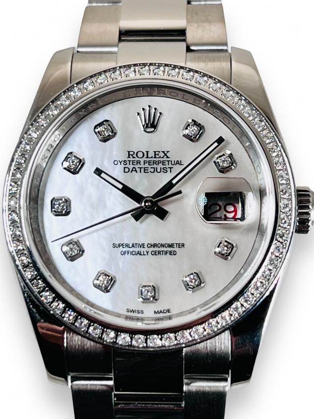Rolex 116200 Steel on Oyster, Smooth Bezel Blue with Silver Roman