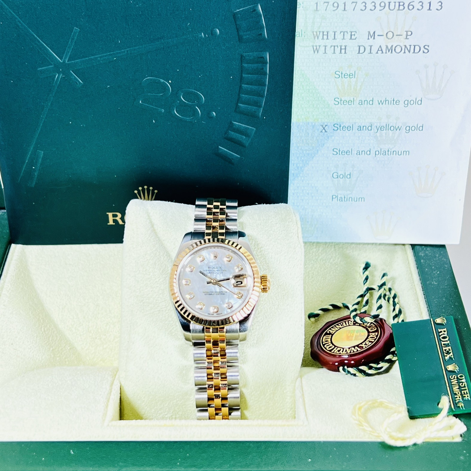 Rolex Datejust 179173 Diamond Mother of Pearl